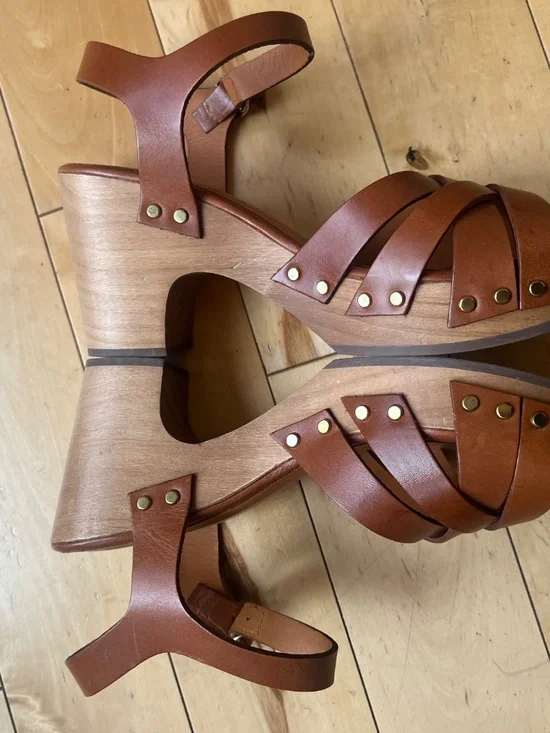 Sezane Isabelle clogs smooth camel size 8 - Picture 5 of 7